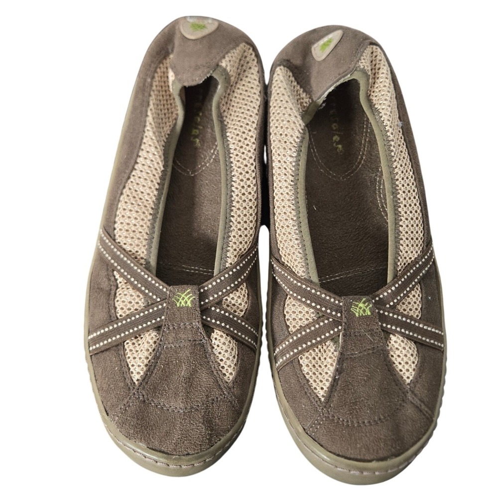 Terrasoles Womens Echo Crossband Mary Jane Shoes Size 10 Comfort Earthy‎ Neutral